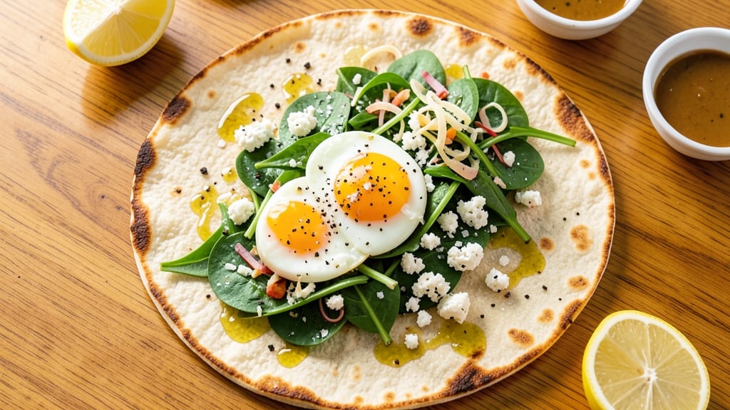 Spinach Feta Egg Wraps Recipe: Crispy Tortilla Cups With Herby Yolk Filling