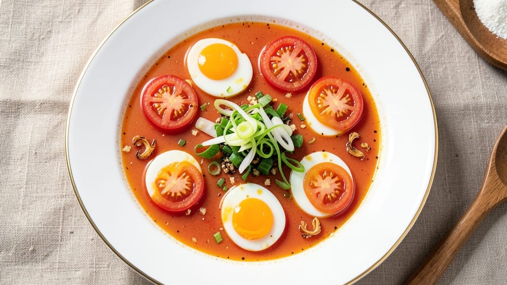 Tomato Egg Soup Chinese Recipe: Silky Ginger-Spiced Broth With Soft Poached Eggs