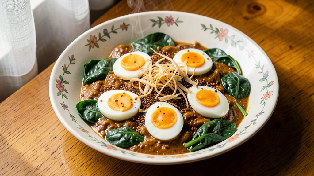 Spinach Egg Curry Recipe: Savory Spice and Silky Yolk Magic