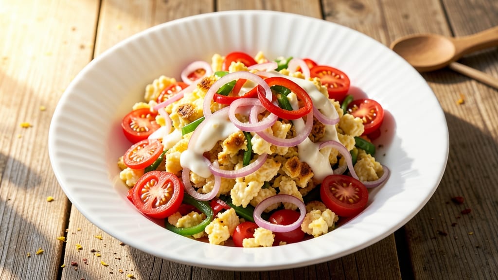 Scrambled Egg Salad Recipe with Mayonnaise: Crispy Tortilla Cups Packed With Creamy Yolk