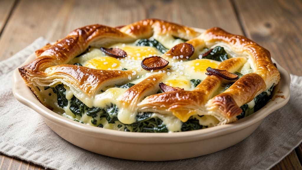 Spinach and Egg Pie Recipe: Savory Crust With Herbed Yolk Center