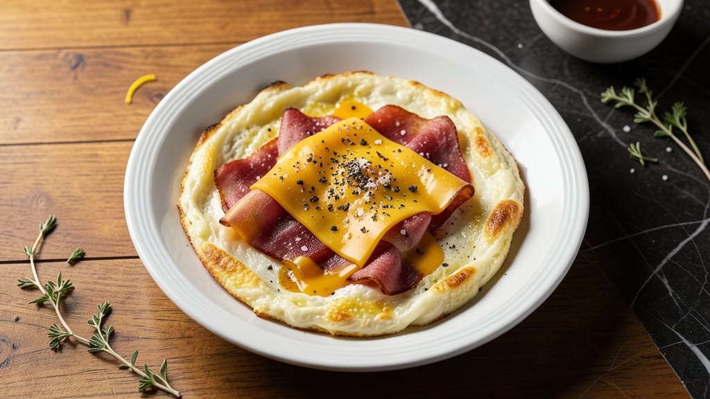3 Egg Ham and Cheese Omelette Recipe: Fluffy Layers and Melted Cheese Magic