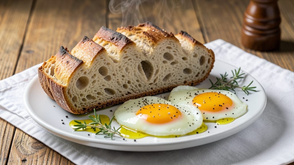 Sourdough Bread and Eggs Recipe: Crispy Crust Meets Runny Yolk Magic