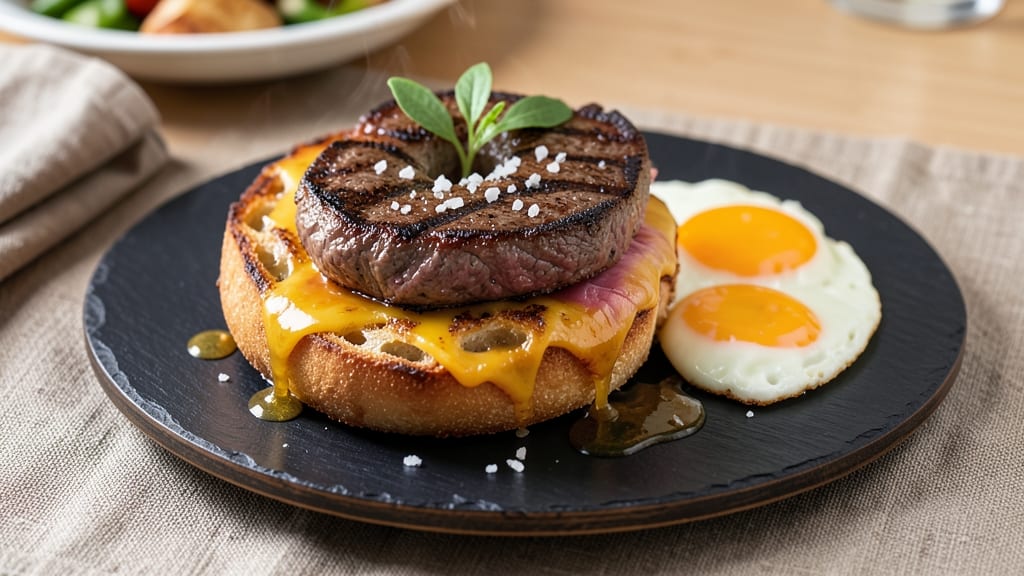Steak Egg and Cheese Bagel Copycat Recipe: Crispy Bagel Crust With Melted Cheese Rivers