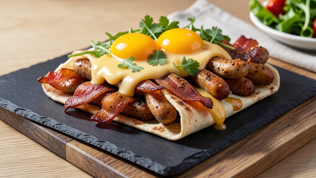 Bacon Sausage & Egg Wraps Recipe: Starbucks-Style Crispy Tortilla Hugs