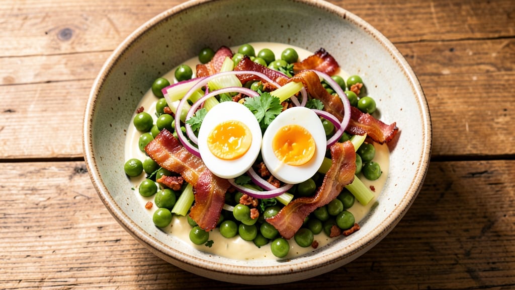 Southern Pea Salad Recipe with Egg and Bacon: Smoky, Crunchy, and Protein-Packed Bite