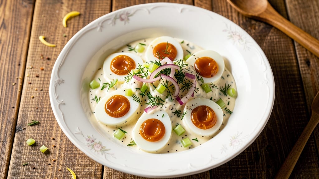 Paula Deen's Egg Salad Recipe: Herbed Creaminess With Crunchy Celery Bite