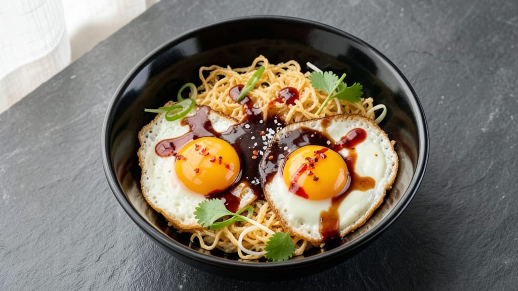 Asian Fried Egg Recipe: Crispy Tortilla Crunch Meets Silky Yolk Fusion