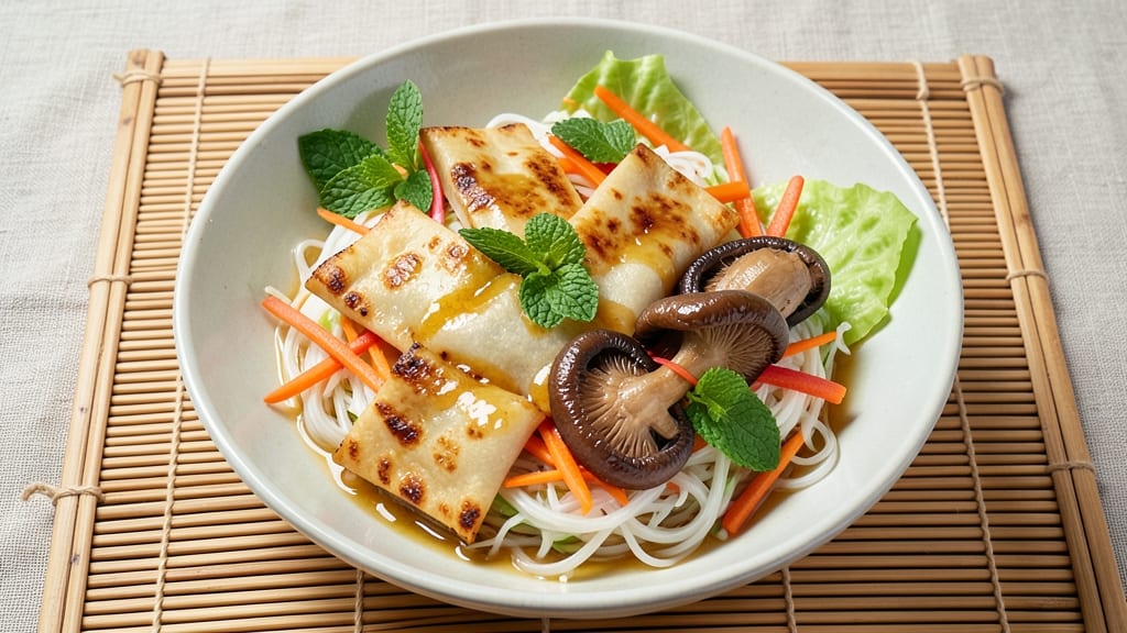 Vietnamese Egg Roll Salad Recipe: Crispy Wraps with Silky Peanut Dressing