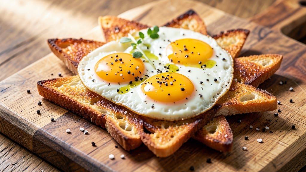 Sunny Side Eggs Recipe: Crispy Toast Cradle for Runny Yolk Bliss