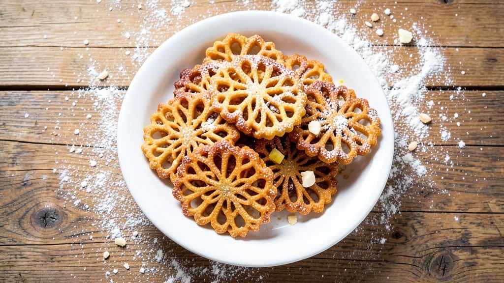 12 Egg Pizzelle Recipe: Iron-On Lace Cookies with Vanilla-Almond Crunch