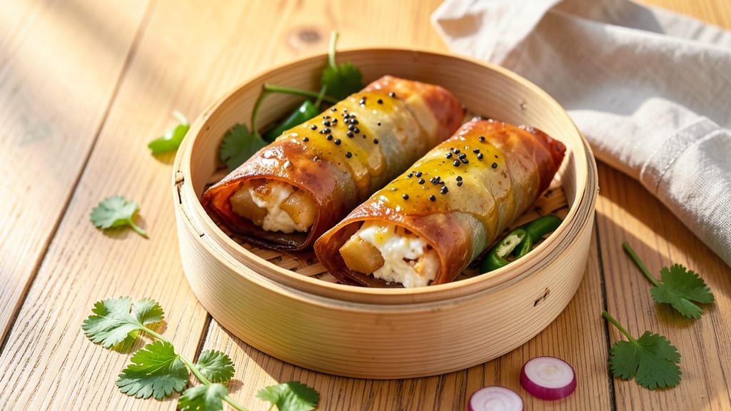 Sri Lankan Egg Rolls Recipe: Curry-Spiced Tortilla Cups With Runny Yolk Magic