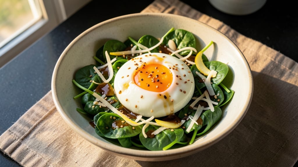 Steamed Eggs With Spinach Recipe: Silky Yolk and Earthy Greens Harmony