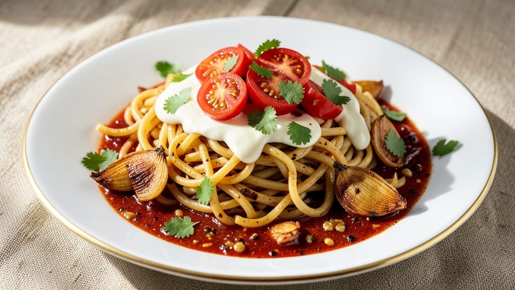 Spicy Egg Noodles Recipe Indian Style: Fiery Garlic-Tomato Stir-Fry in 20 Minutes