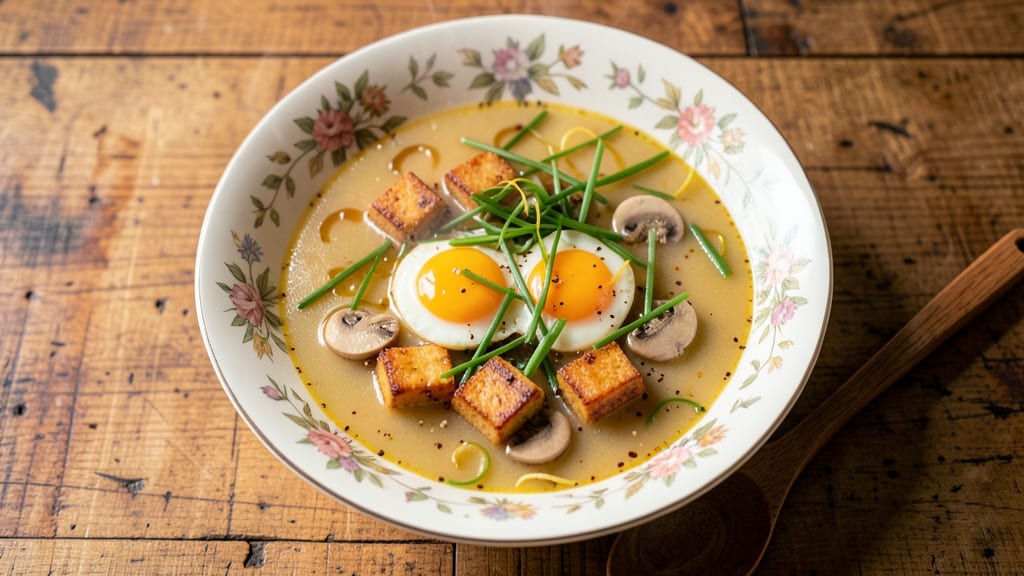 Yellow Egg Drop Soup Recipe: Silky Egg Ribbons in Savory Broth
