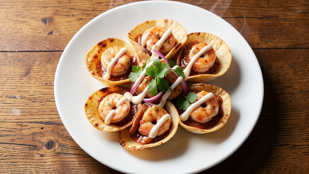 Thai Shrimp Egg Roll Recipe: Crispy Tortilla Cups with Spicy Peanut Yolk Fusion