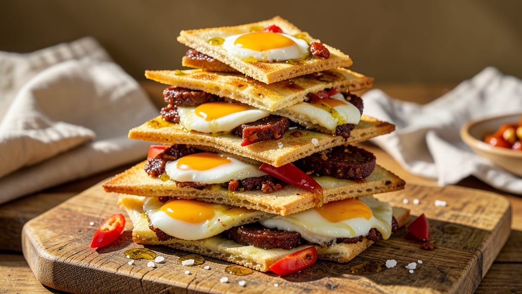Traditional Italian Pepper and Egg Sandwich Recipe: Crispy Tortilla Cups With Melty Provolone Magic