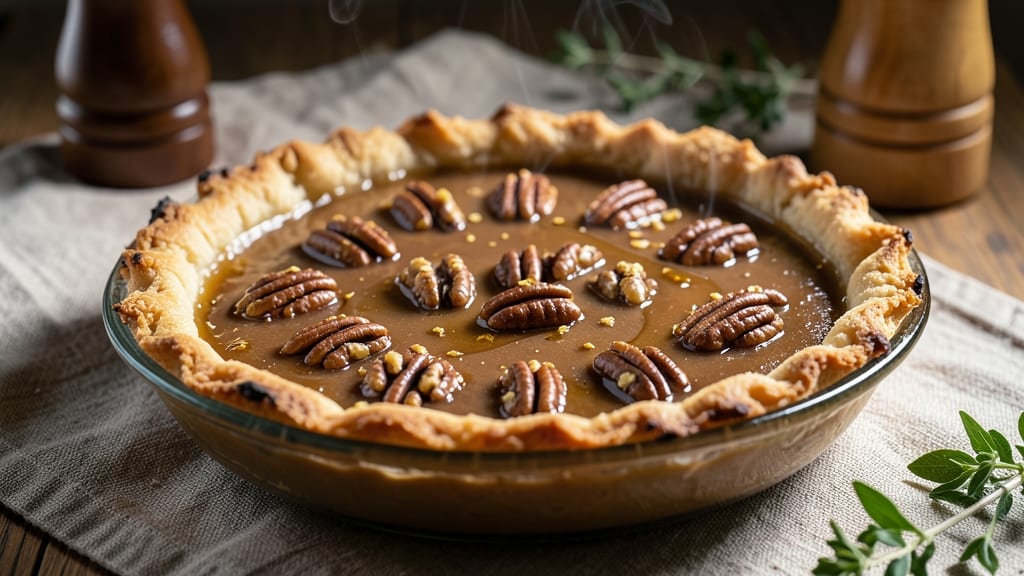 2 Egg Pecan Pie Recipe: Rich Vanilla Crust with Crunchy Nut Topping