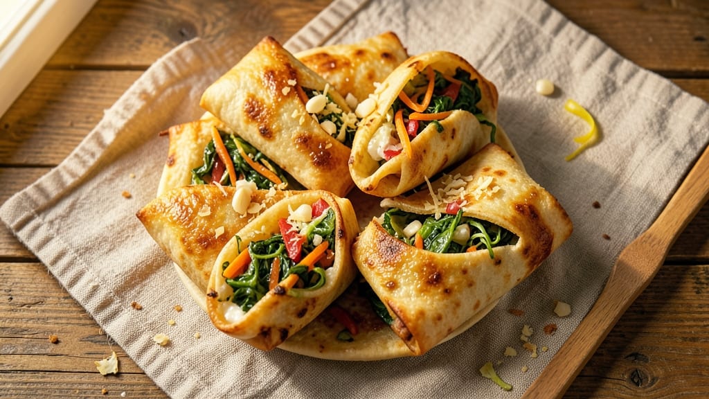 Vegetable Egg Roll Recipe Air Fryer: Crispy Tortilla Cups With Fresh Veggie Filling