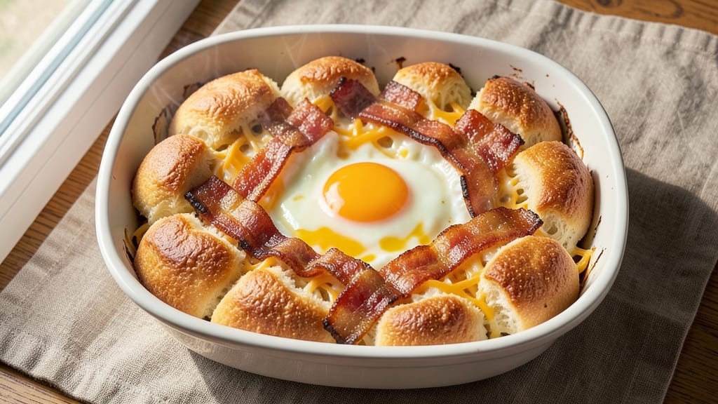 Bacon, Egg, and Cheese Biscuit Casserole Recipe: Crispy-Topped Breakfast Bake for Crowds