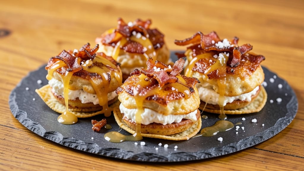Bacon Egg Bites Recipe With Cottage Cheese: Crispy Tortilla Cups With Creamy Yolk and Bacon Bites