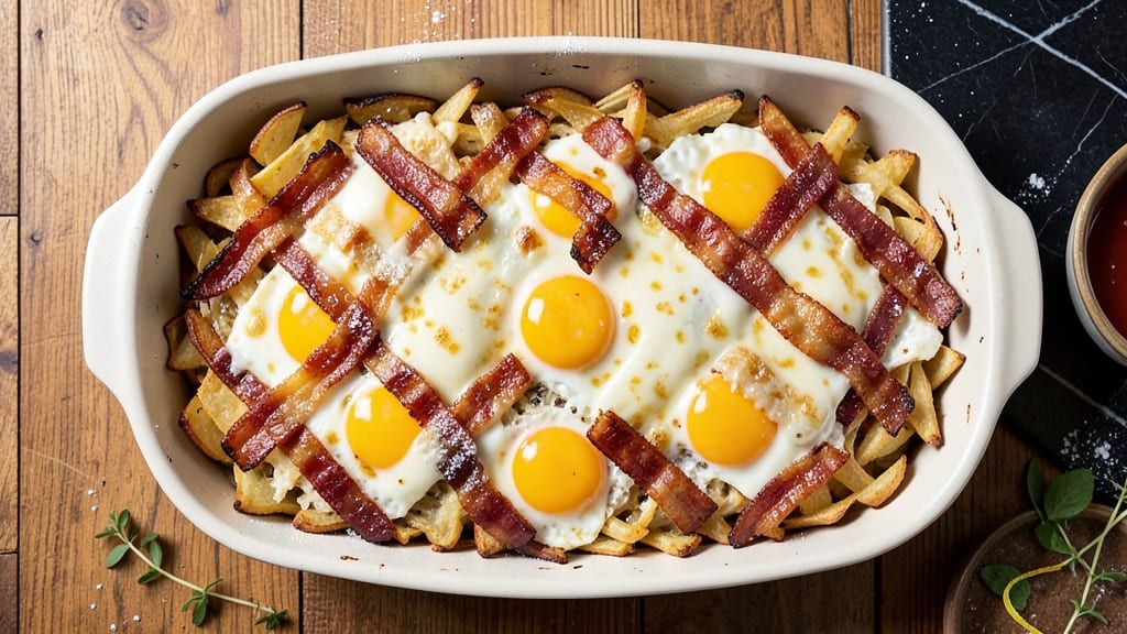 Bacon Egg Hash Brown Casserole Recipe: Cracker Barrel's Crispy-Topped Comfort in One Dish