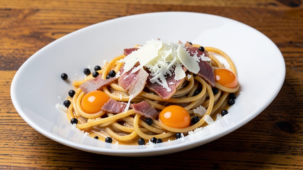 Authentic Carbonara Recipe With Egg Yolk: Roman-Style Ribbons and Crispy Guanciale