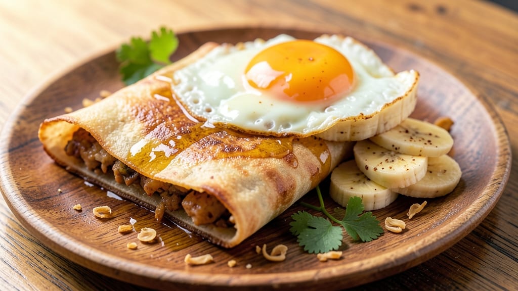 Thai Banana Egg Roti Recipe: Sweet Caramelized Bananas and Runny Yolk Magic