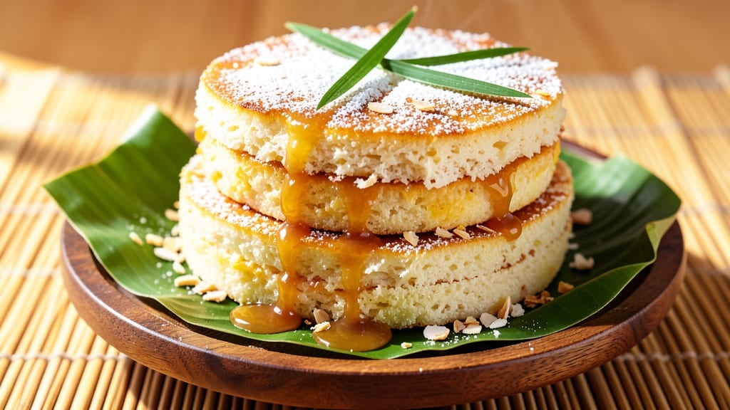 Thai Egg Cake Recipe: Fragrant Coconut and Pandan Swirl Delight
