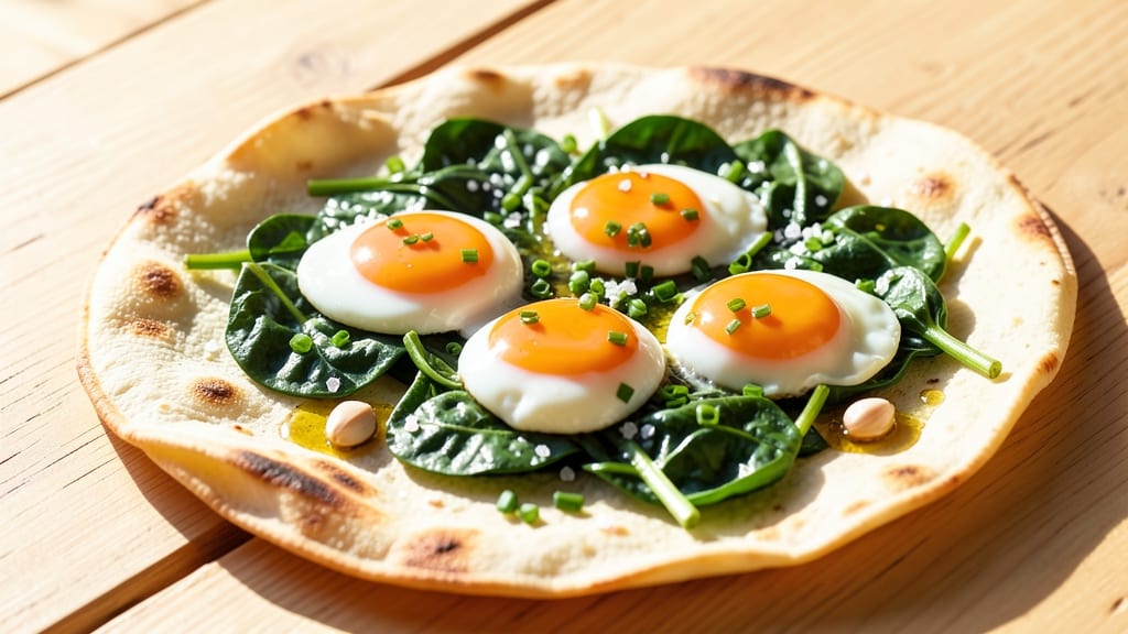 Three Egg Spinach Recipe: Crispy Tortilla Cups With Herbed Yolk Brilliance