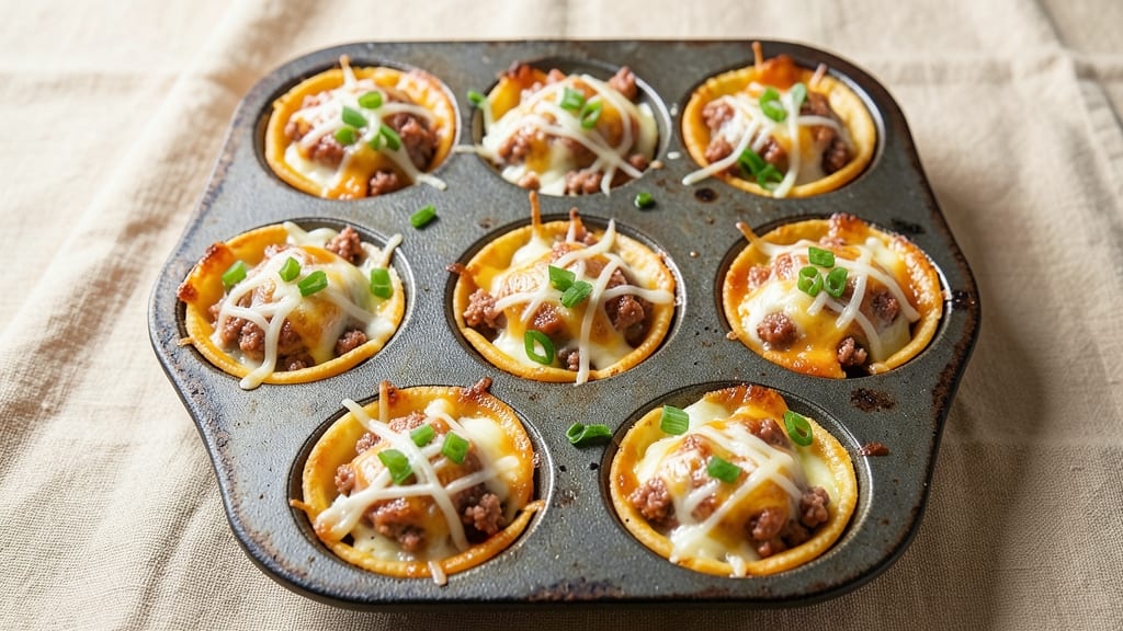 Turkey Sausage Egg Bites Recipe: Crispy Tortilla Cups with Savory Yolk Surprise