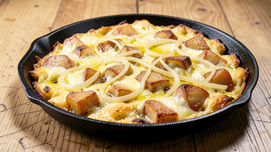 Spanish Egg Potato Tortilla Recipe: Crispy Edges, Melted Cheese Magic