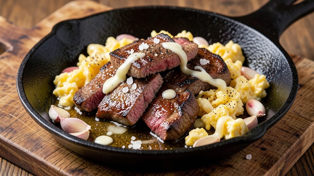 Steak and Egg Scramble Recipe: Hearty Breakfast With Crispy Edges and Silky Eggs