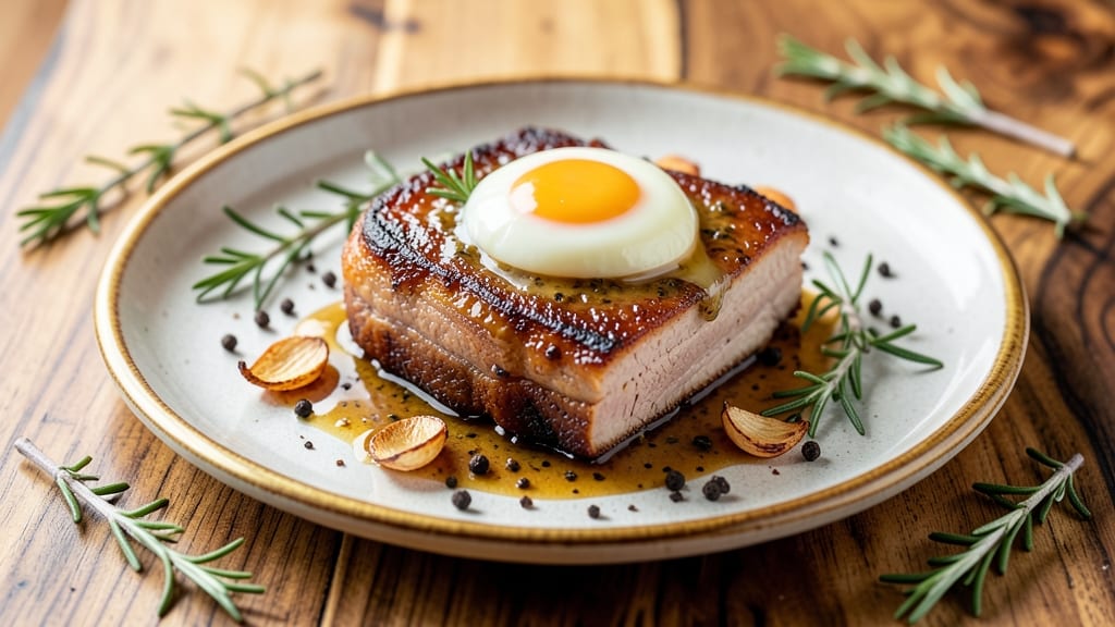 Pork Belly and Eggs Recipe: Crispy Skin, Silky Yolk, One-Pan Magic