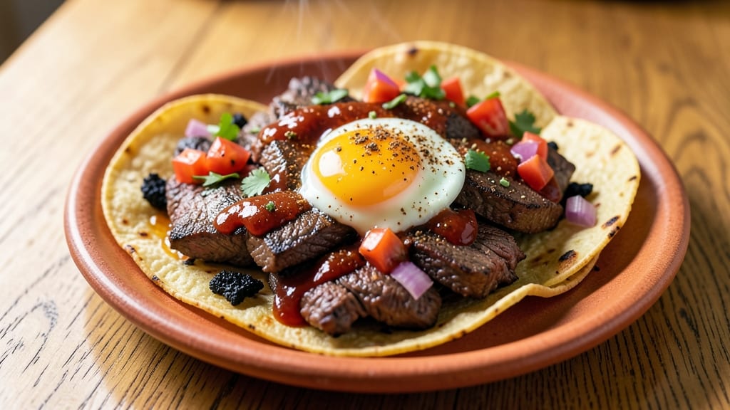 Steak and Egg Tacos Recipe: Crispy Tortilla Cups With Smoky Steak and Runny Yolk