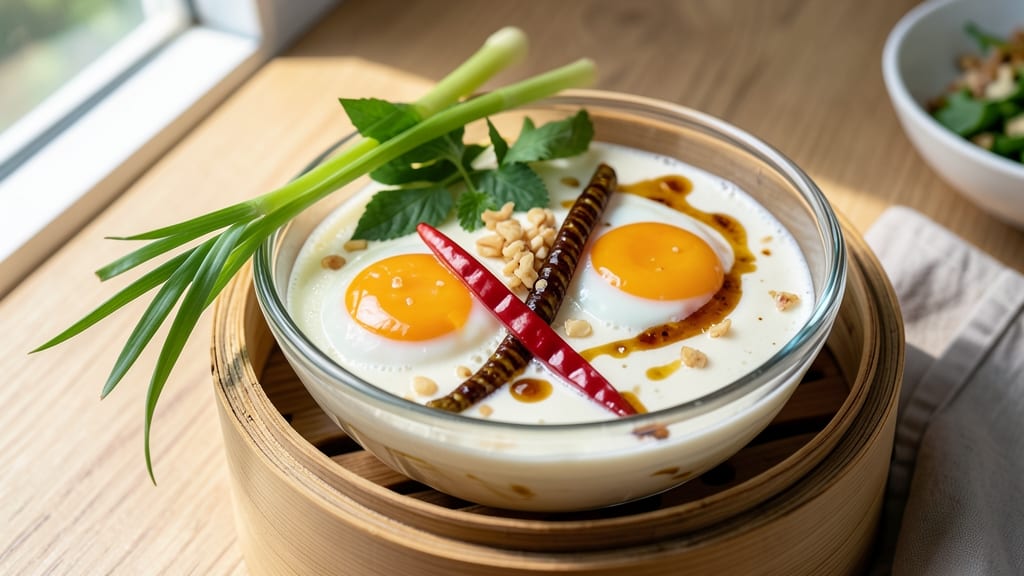 Thai Steamed Egg Recipe: Fragrant Coconut Milk and Lemongrass Clouds