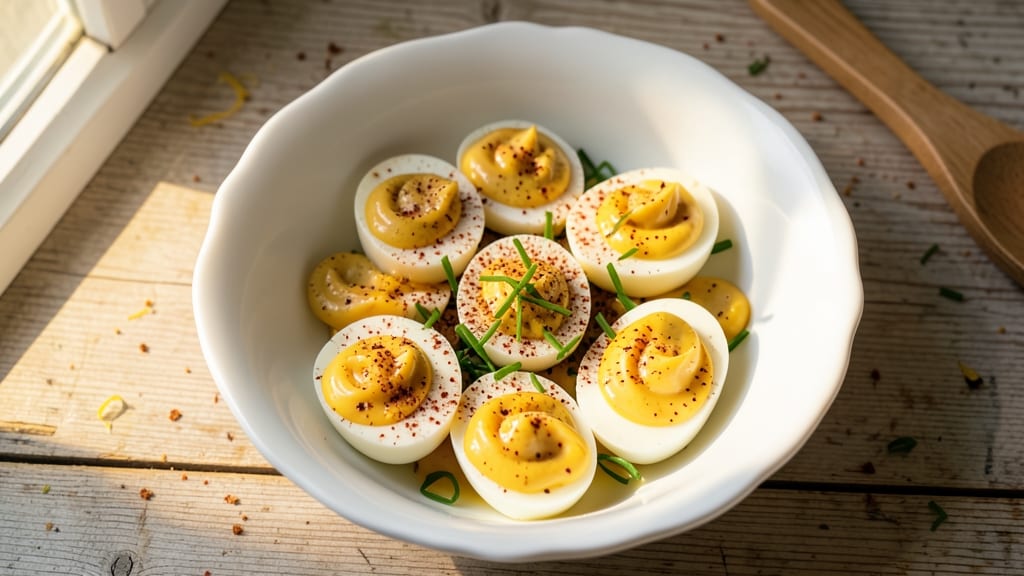 Traditional Deviled Egg Salad Recipe: Crispy Tortilla Cups With Perfect Yolk Heart
