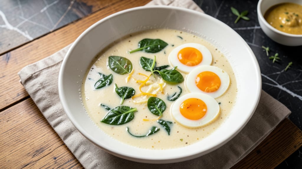Spinach Egg Soup Recipe: Silky Greens and Poached Eggs in Creamy Broth