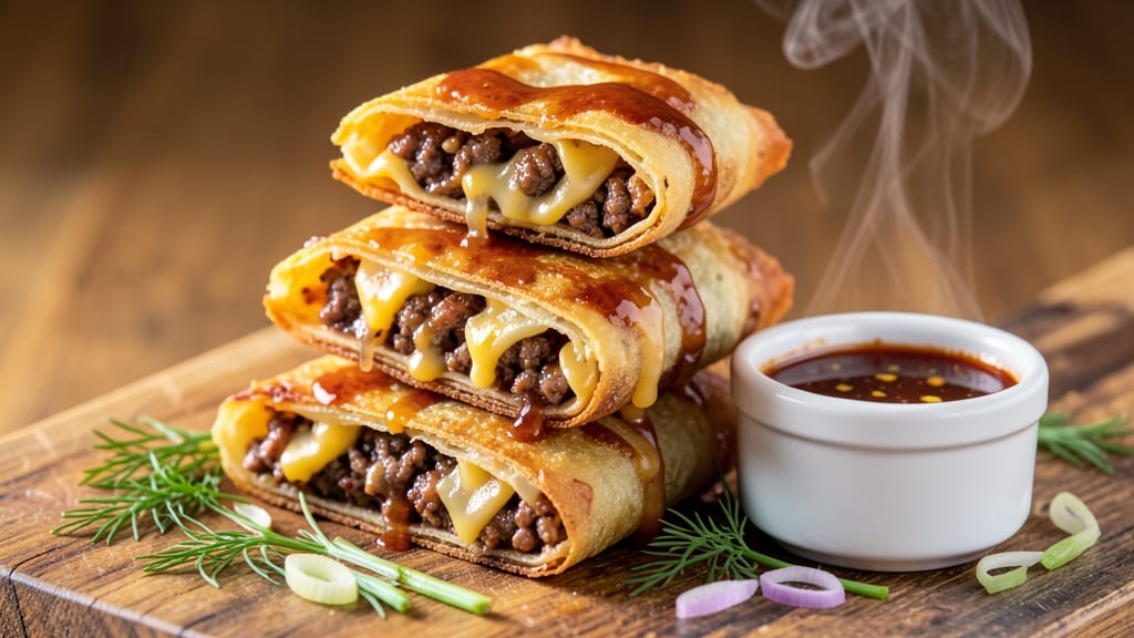 Applebee's Cheeseburger Egg Rolls Recipe: Crispy Tortilla Cups With Cheesy Yolk Surprise