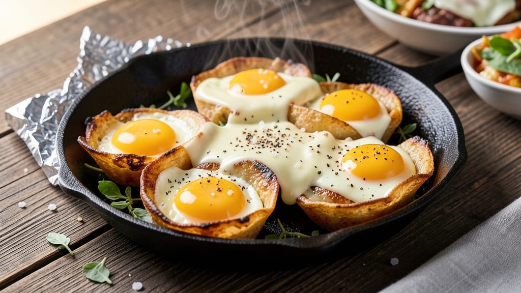 Tortilla Egg Cups Recipe: Crispy Shells With Foil-Sealed Yolk Perfection