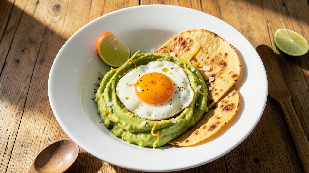 Avocado Fried Eggs Recipe: Crispy Tortilla Cups With Avocado Cream Magic