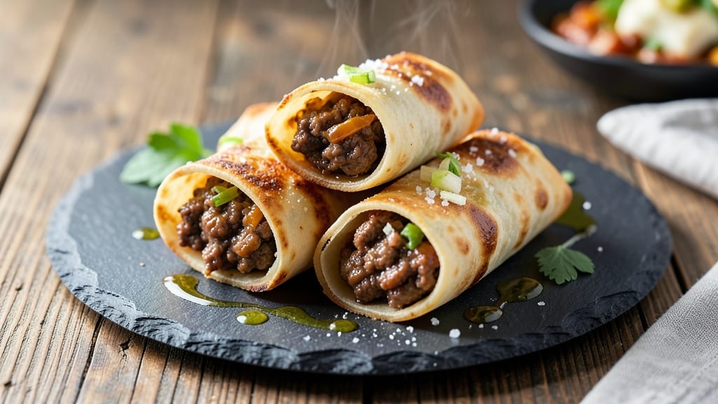 All-Meat Egg Roll Recipe: Crispy Tortilla Cups Stuffed With Savory Ground Beef
