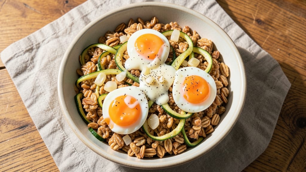 Zucchini Oatmeal Egg Recipe: Savory Morning Bowl With Nutty Crunch