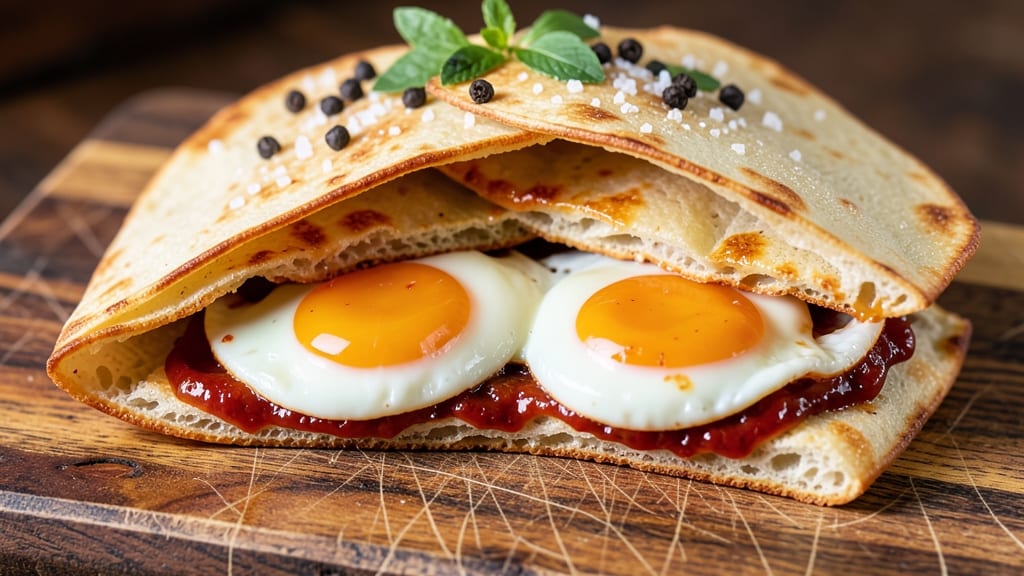 Spicy Egg Sandwich Recipe: Fiery Tortilla Crunch With Runny Yolk Heat