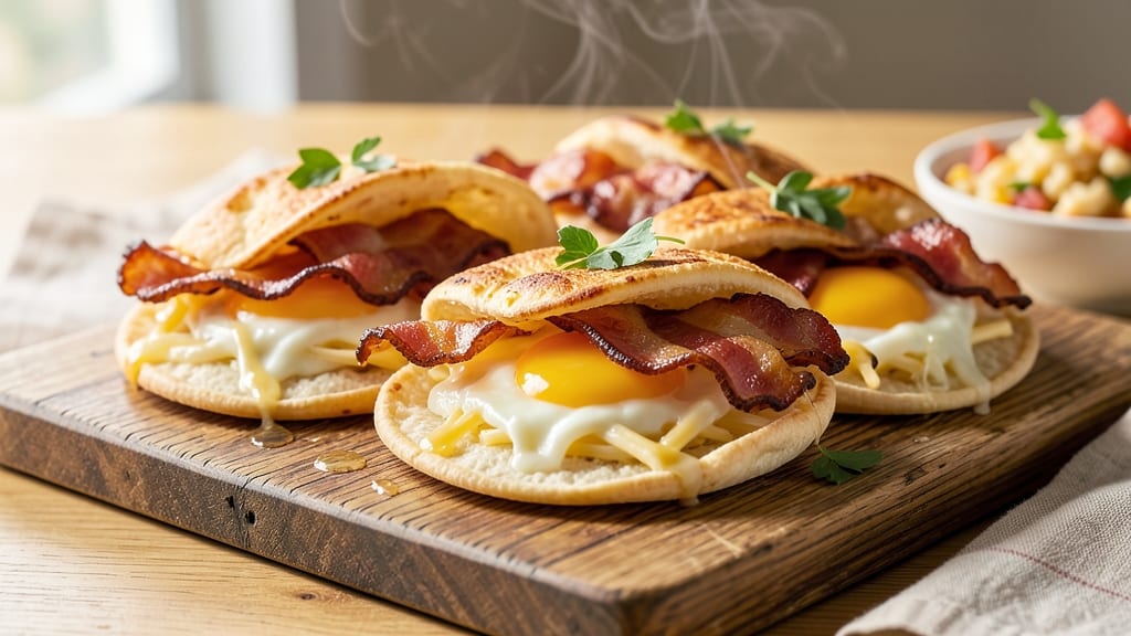 Bacon Egg and Cheese Sliders Recipe: Mini Breakfast Sandwiches With Crispy Tortilla Bites