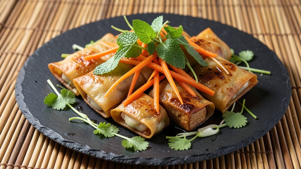 Vietnamese Egg Roll Recipe With Carrots: Crispy Wraps Stuffed With Sweet Carrot and Mint Freshness