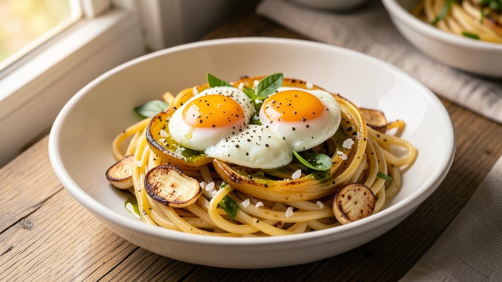Spaghetti Squash Egg Recipe: Crispy Noodle Bites with Runny Yolk Magic