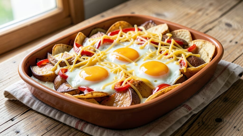 Top Rated Egg Bake Recipe: Crispy Tortilla Layers With Creamy Yolk Heart