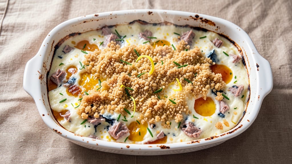 Tuna and Egg Casserole Recipe: Savory Bake With Crispy Top and Creamy Yolk Magic