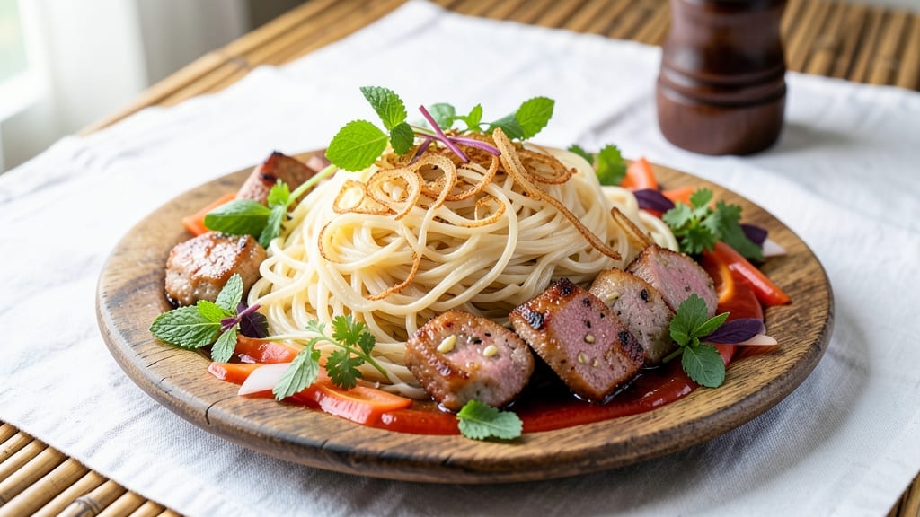 Vietnamese Dry Egg Noodles Recipe: Fragrant Lemongrass and Chili Crunch
